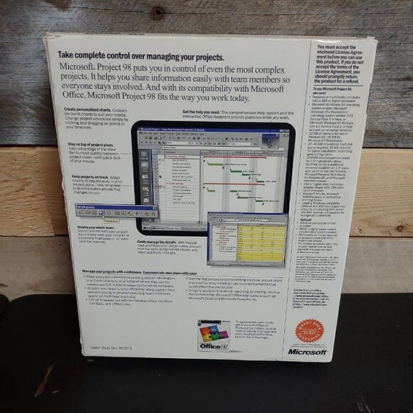 Microsoft Project 98 Project Management Software Upgrade - Picture 2 of 2
